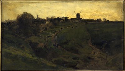 Uitzicht op Montmartre, noordwestzijde door Alexandre Defaux