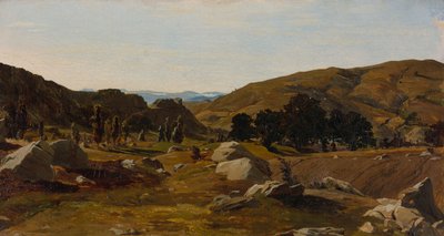 Landschap bij Chiusi, Toscane door Alexandre Desgoffe