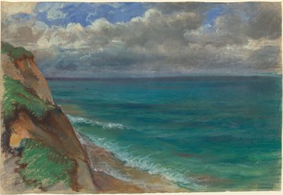 Uitzicht op de zee, Normandië door Alexandre Desgoffe