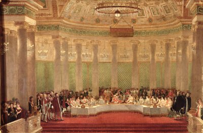 Het banket voor het huwelijk van Napoleon Bonaparte (1769-1821) en Marie-Louise de Habsbourg-Lorraine (1791-1847) 1810 door Alexandre Dufay