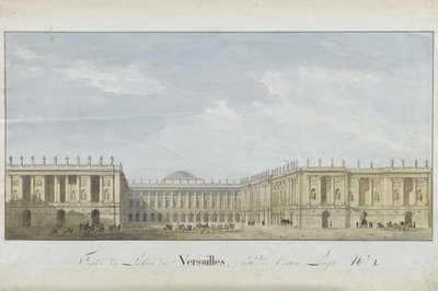 Gevelproject voor het Paleis van Versailles aan de ingangszijde, 1811-1813 door Alexandre Dufour