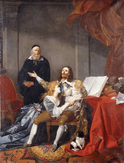 Koning Karel I neemt Afscheid van zijn Familie voor zijn Executie door Alexandre Evariste Fragonard