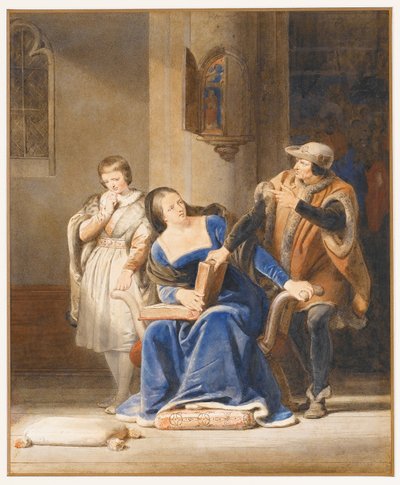 Lodewijk XI houdt toezicht op de opvoeding van de dauphin door Alexandre Evariste Fragonard