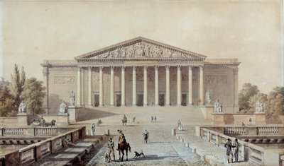 Project voor de Nationale Vergadering of Palais Bourbon door Alexandre Evariste Fragonard