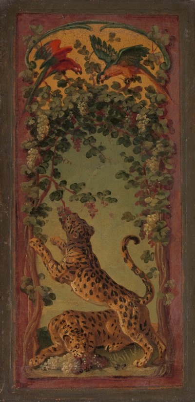 Panters van Bacchus eten druiven, ca. 1719-20 door Alexandre Francois Desportes