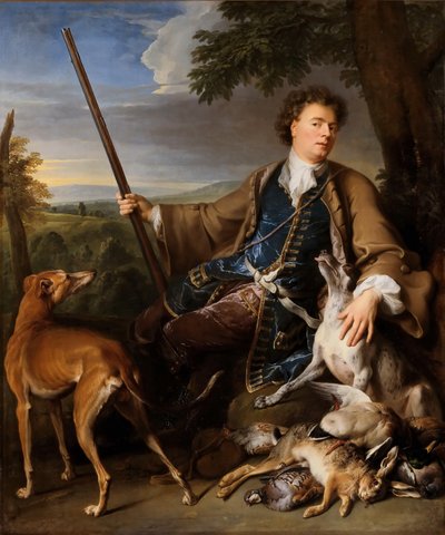Zelfportret in Jachtkleding, ca 1699 door Alexandre Francois Desportes