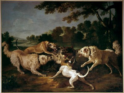 De wolvenjacht door Alexandre Francois Desportes
