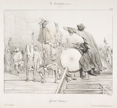 Grands Sauteurs!, uit La Caricature, 1823-60 door Alexandre Gabriel Decamps