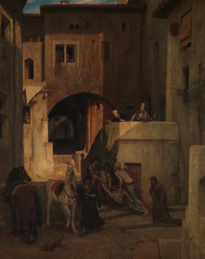 De Barmhartige Samaritaan door Alexandre Gabriel Decamps
