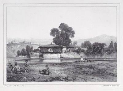 Turkse kazerne, 1823-60 door Alexandre Gabriel Decamps