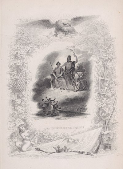 De Kinderen van Frankrijk, uit De Liederen van Béranger, 1829 door Alexandre Gustave Adolphe Levasseur