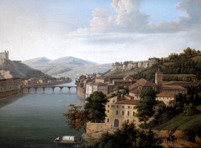 Uitzicht op de Rhône, ca. 1777-1840 door Alexandre Haycinthe Dunouy