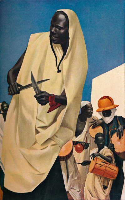 De Kuli-Kuta Dans, Niamey, 1926 door Alexandre Jacovleff
