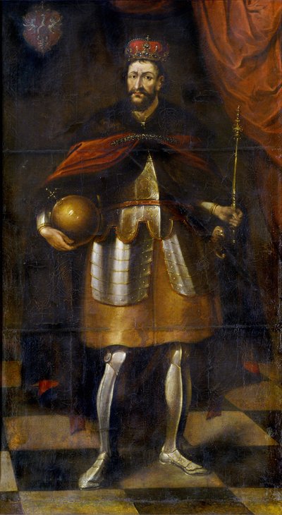 Portret van koning Wladyslaw II. Jagiello, 1677 door Alexandre Jan Tricius