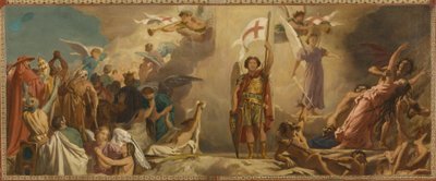 Schets voor de kerk van Saint-Germain-des-Prés: Het Laatste Oordeel door Alexandre Jean Baptiste Hesse
