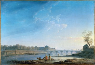De kade van de Tuilerieën en de Pont Royal, ca. 1780 door Alexandre Jean Noel