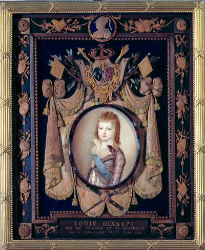 Portret van de dauphin Lodewijk XVII (1785-1795) door Alexandre Kucharski