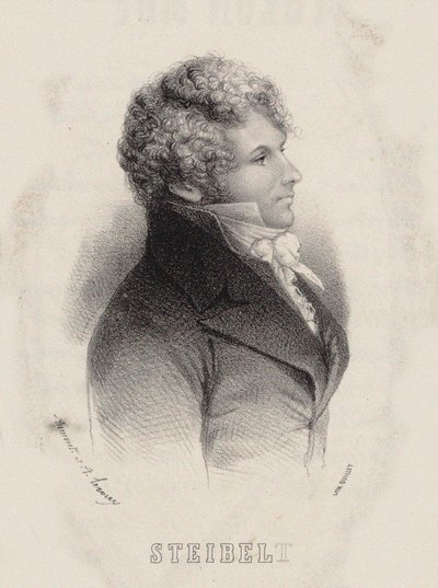 Portret van pianist en componist Daniel Steibelt 1765-1823 door Alexandre Leroux