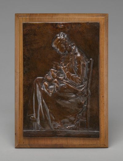 Moederschap, of Jonge Vrouw die een Kind Voedt, model 1882 door Alexandre Louis Marie Charpentier