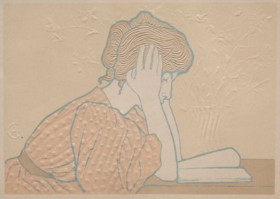 Jonge Vrouw Lezend door Alexandre Louis Marie Charpentier