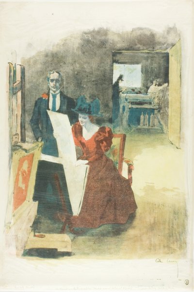 Omslag voor de portfolio, De schilders-lithografen door Alexandre Lunois