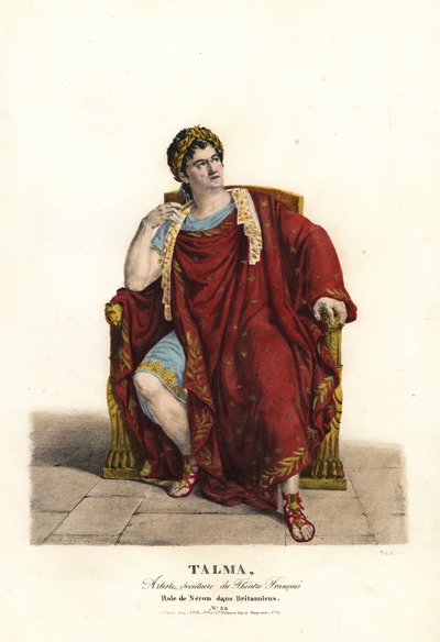 François Joseph Talma als Nero in Britannicus van Jean Racine, Théâtre Français door Alexandre Marie Colin
