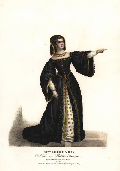 Miss Suzanne Brocard als Alicia in Jane Shore (Richard III en Jeanne Shore) door Nepumucene Lemercier, Theatre Français door Alexandre Marie Colin