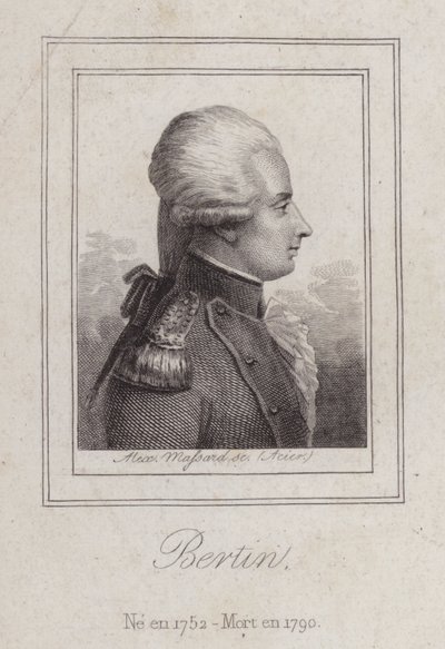 Antoine de Bertin, Franse dichter (gravure) door Alexandre Massard
