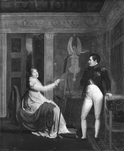 Marie Louise van Habsburg-Lotharingen schildert een portret van Napoleon I door Alexandre Menjaud