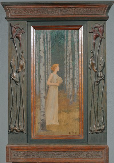 Een passerende vrouw (schilderij op doek) door Alexandre Seon