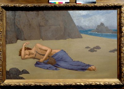 Klaagzang van Orpheus (schilderij) (1896) door Alexandre Seon
