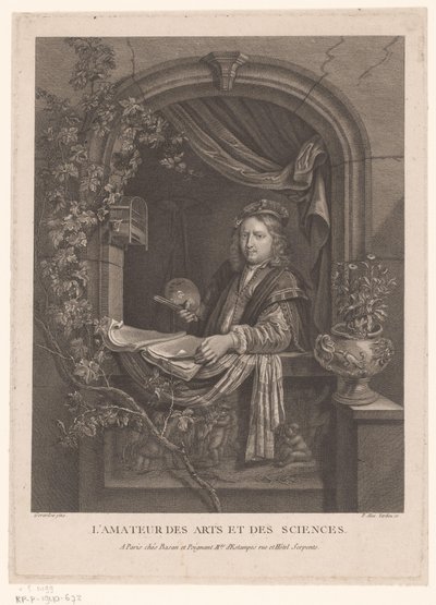 Zelfportret van Gerard Dou door Alexandre Tardieu