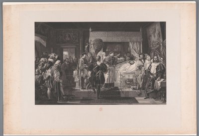 Eerbewijzen aan het lijk van Raphael door Alexandre Vincent Sixdeniers