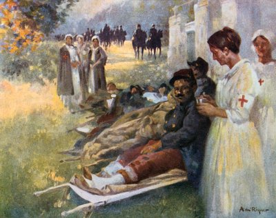 Le Premier Soin, 1914 door Alexandre de Riquer
