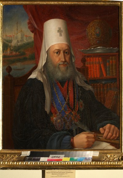 Portret van Yevgeny Bolkhovitinov, metropoliet van Kiev en Galicië door Alexei Afanasyevich Kalashnikov