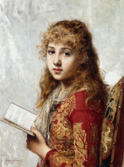 Contemplatie door Alexei Alexevich Harlamoff