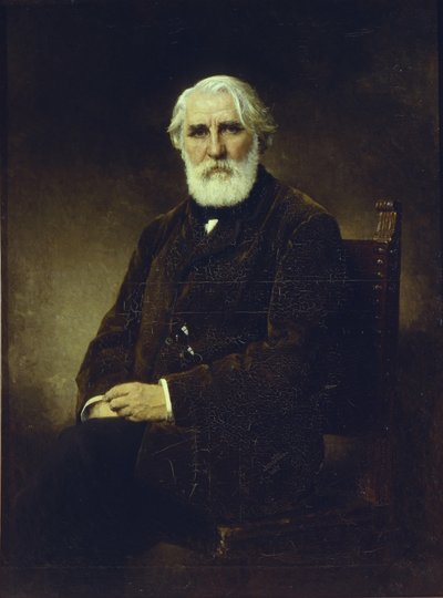 Portret van de auteur Ivan S. Toergenjev 1818-1883, 1875 door Alexei Alexeyevich Harlamov