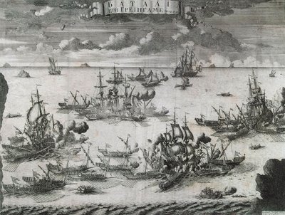 De slag bij Grengam op 27 juli 1720, 1721 door Alexei Fyodorovich Zubov