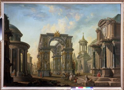 Fantaisie architecturale door Alexei Ivanovich Belsky