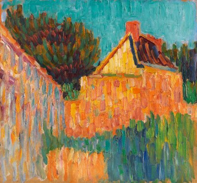 Klein huis voor de struiken Frans landschap door Alexei Javlensky von