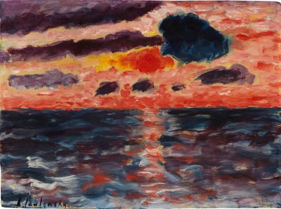 Zonsondergang, Borkum, 1928 door Alexei Javlensky von
