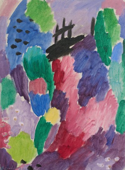 Rode pad, St. Prex door Alexej von Jawlensky