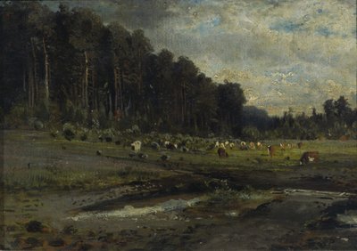 Elk Eiland in Sokolniki door Alexei Kondratyevich Savrasov