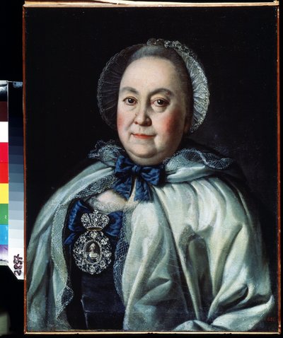 Portret van hofdame gravin Maria A. Rumyantseva door Alexei Petrovich Antropov