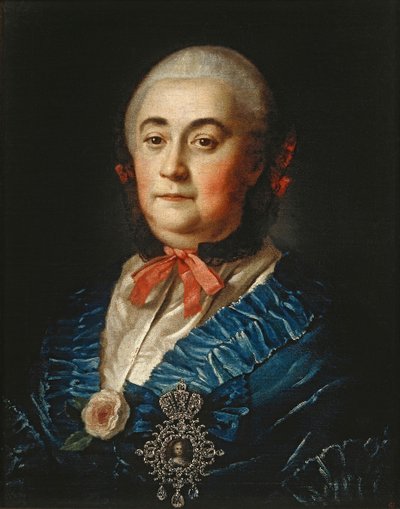 Portret van Anastasia Izmaylova door Alexei Petrovich Antropov