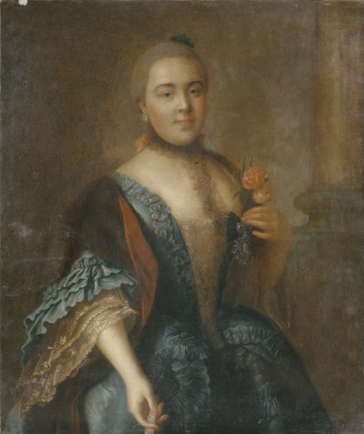 Portret van gravin Elizabeth Vorontsova door Alexei Petrovich Antropov