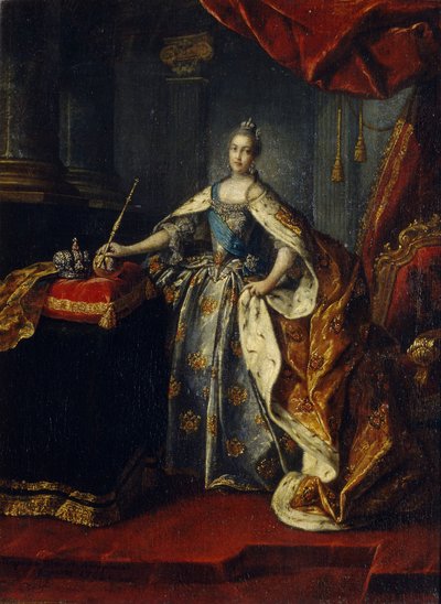 Portret van keizerin Catharina II 1729-1796, 1762 door Alexei Petrovich Antropov