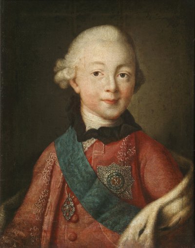 Portret van groothertog Pavel Petrovich 1754-1801, 1765 door Alexei Petrovich Antropov