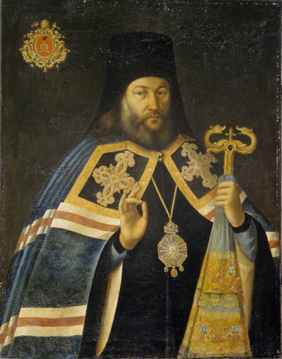 Theodosius Yankovsky, aartsbisschop van Sint-Petersburg en prior van het Alexander Nevsky-klooster, 1770s door Alexei Petrovich Antropov