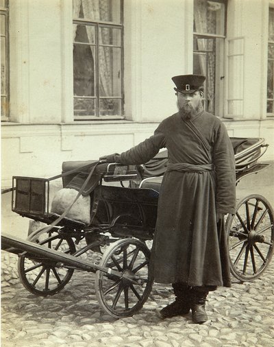 Een koetsier door Alexei Sergeevich Mazurin